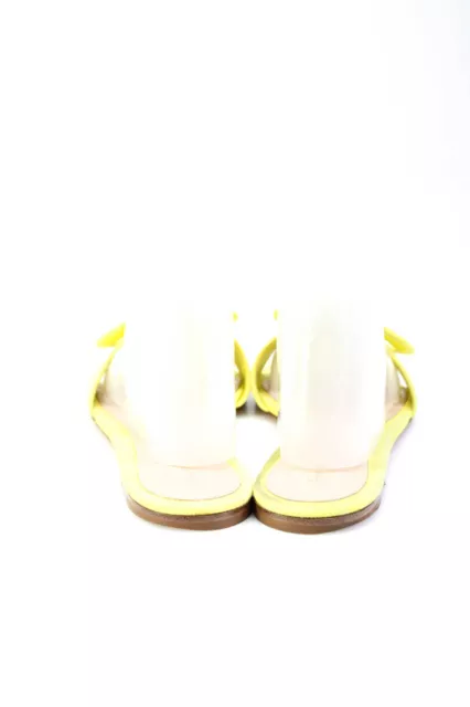 Gianvito Rossi Womens Suede Buckle Slide On Sandals Yellow Size 41.5 11.5 3