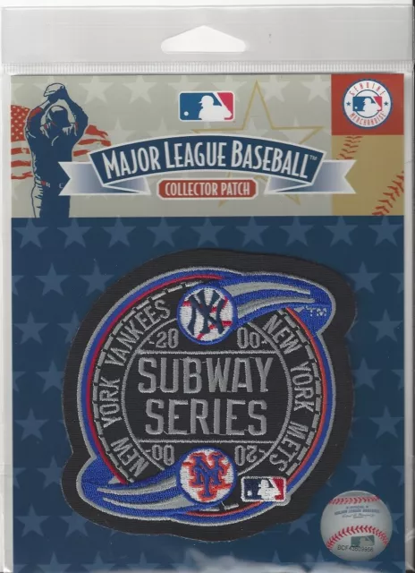 2000 MLB Subway World Series Patch New York Yankees vs Mets Official Logo in Pkg
