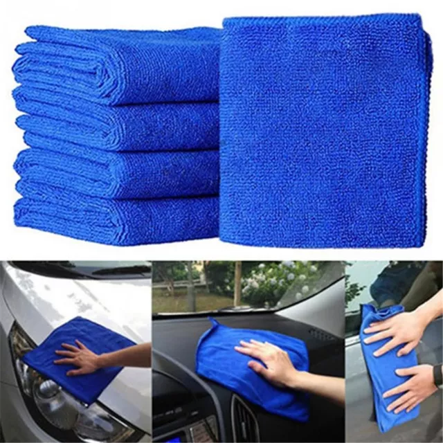 5pcs de nettoyage microfibre durable auto chiffon chiffon doux linge servie#DC