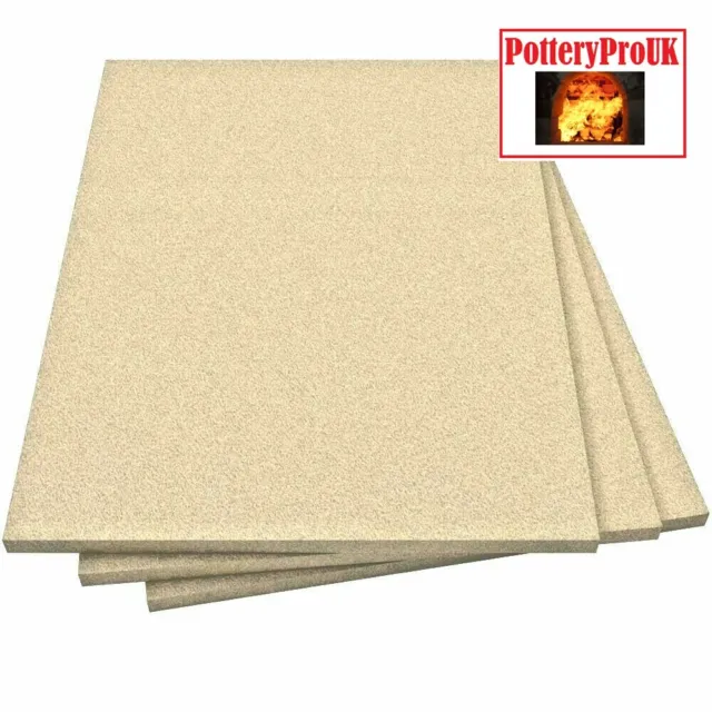 Vermiculite Firebrick Fire Board 25mm Heat Proof Brick Fireboard Various Sizes