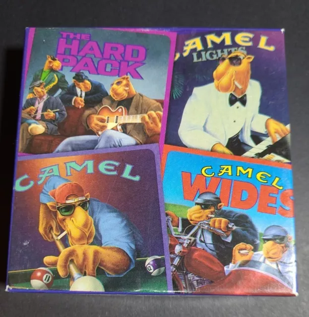 Vintage Joe Camel Cigarettes 1992 Set Of 4 Cork Drink Coasters Very Good