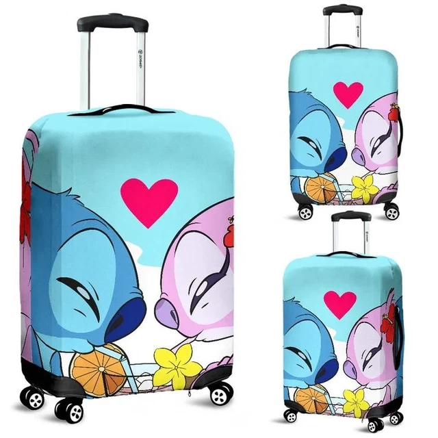 STITCH AND ANGEL Cute Couple Stitch And Lilo Lovers Luggage Cover