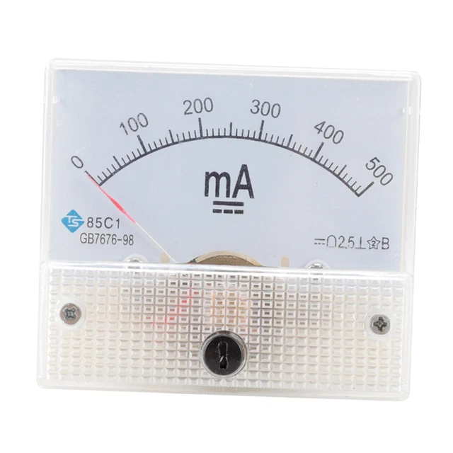 2-6PACK RECTANGULAR NEEDLE DC Ammeter Current Panel Meter Class £27.06 ...