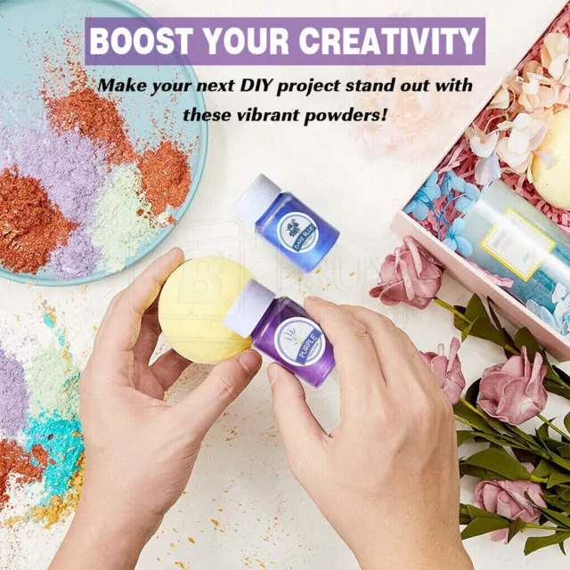 Mica Pigment Pearl/Luminous Powder Soaps Candle Bath Bomb Art Craft Epoxy Resin 2