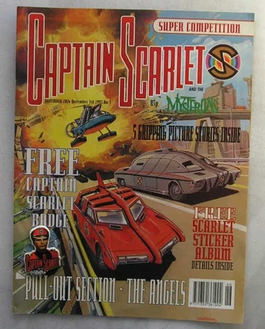 Captain Scarlet and the Mysterons Comic Issue 3 from November 1993 with Badge