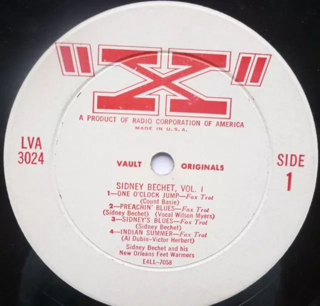 Sidney Bechet And His New Orleans Feetwarmers Vol 1 10"LP Tresor Originals LVA302 3