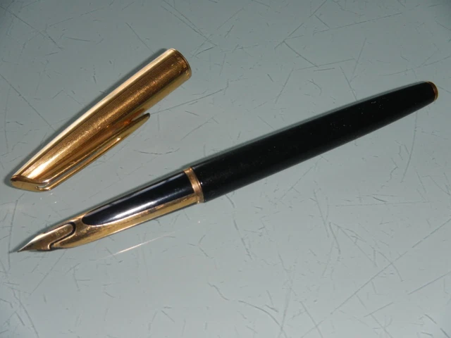 Stylo Plume Waterman CF - Résine Brune & Plaque Or - Plume En Or 18K - Version Rare