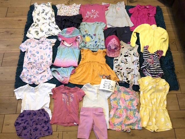 Girls age 2-3 years summer clothes bundle Next Jojo peppa shorts tops Dress swim