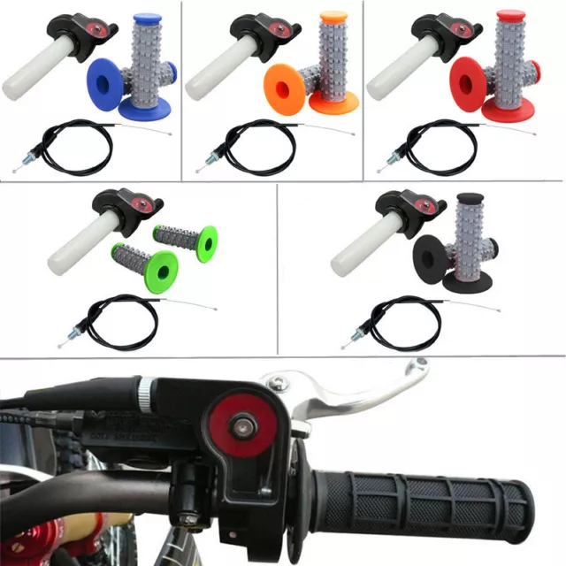 22mm 1/4 Turn Quick Twist Throttle Housing Hand Grips Motorcycle Dirt Pit Bike