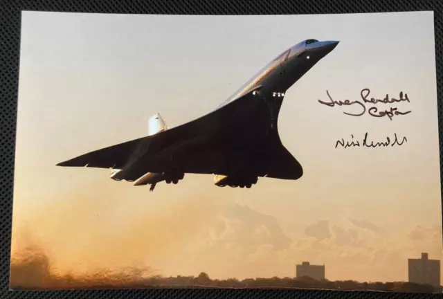 Jeremy Rendell Neil Rendell  only Concorde pilots who were brothers signed photo
