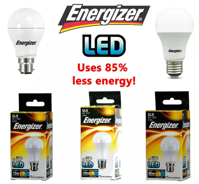 Energizer LED GLS Glühbirnen 5,6w = 40w 9,2W = 60W 12,5w = 100 Watt BC B22 ES E27