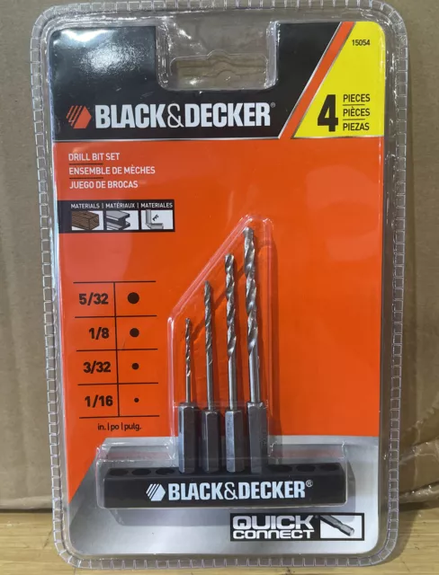 Black & Decker 15557 Drill Bit Set, 10 Pieces, 1/16 - 1/2 in