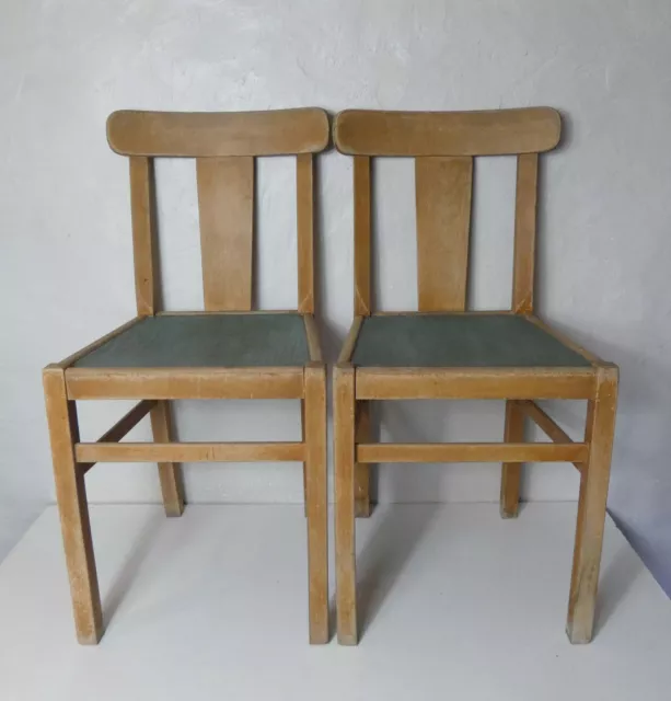 2 chaises de ferme en bois vintage Elf