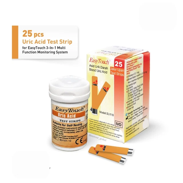 1 PACKS EasyTouch Refill For Uric Acid Meter Test Strip Easy Touch (25 Test Stri