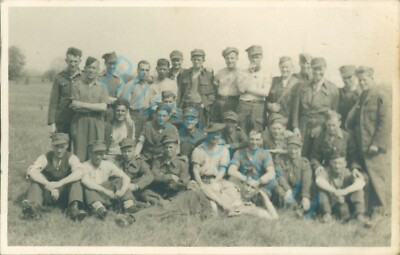 WW2 BRITISH PRISONER'S Of War POW's Men On Break Work Duty Stalag XXI D ...