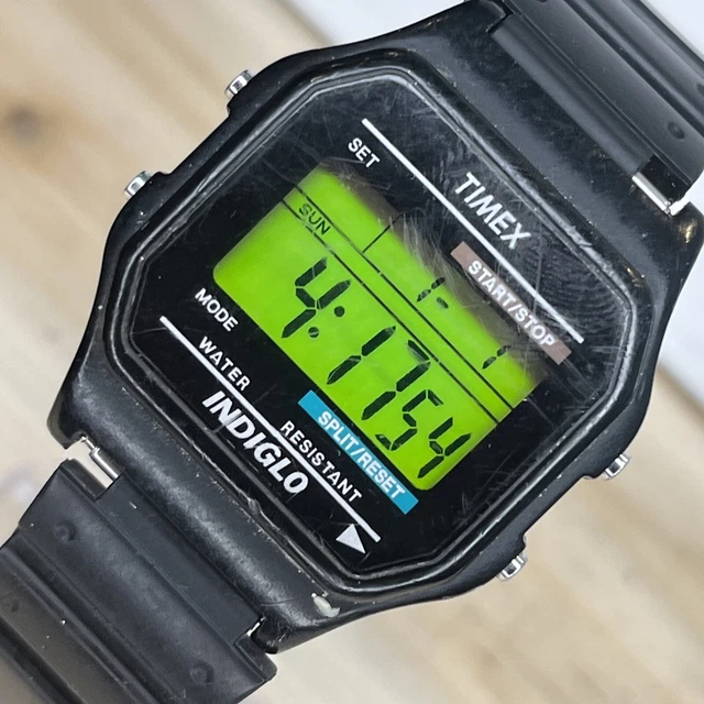 VINTAGE TIMEX INDIGLO MultiFunction Digital Water Resistant Watch NEW