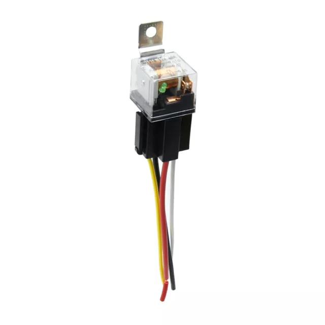 Impermeabile CC 12V 80A SPST Relè Auto 4 Perni 4 Fili con Presa Cablaggio