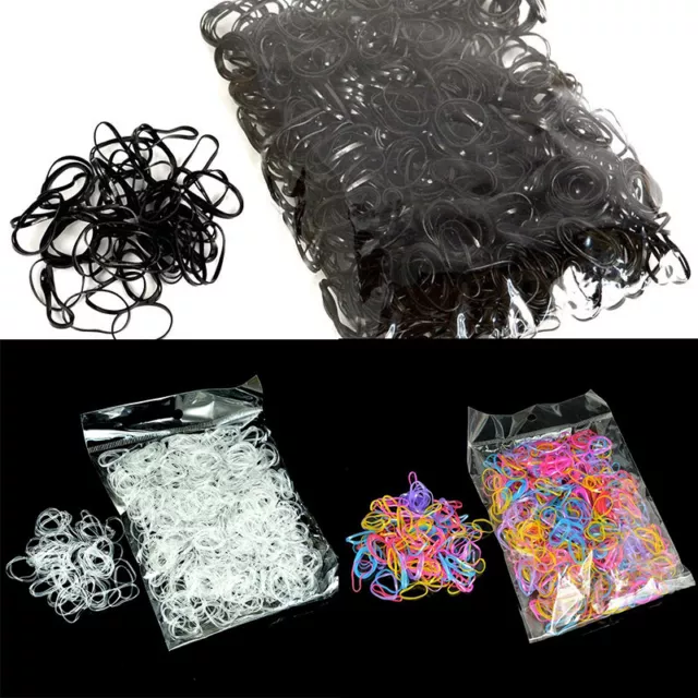 1000Pcs Mini Small Rubber Hair Elastic Braids Plaits Braiding Band New