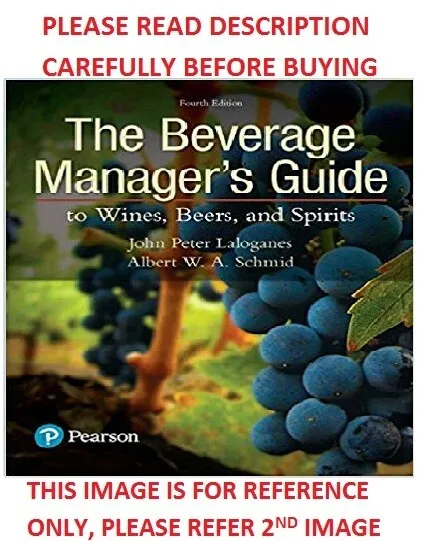 The Beverage Managers Guide by John Peter Lalogane 4th Intl Softcover Ed Same Bk