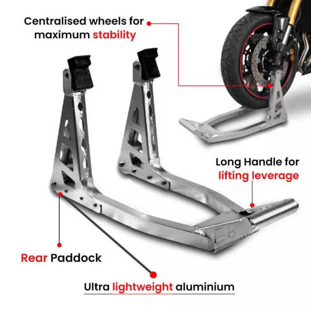 New Front Motorcycle/Bike Alloy/Aluminium Universal Paddock Stand