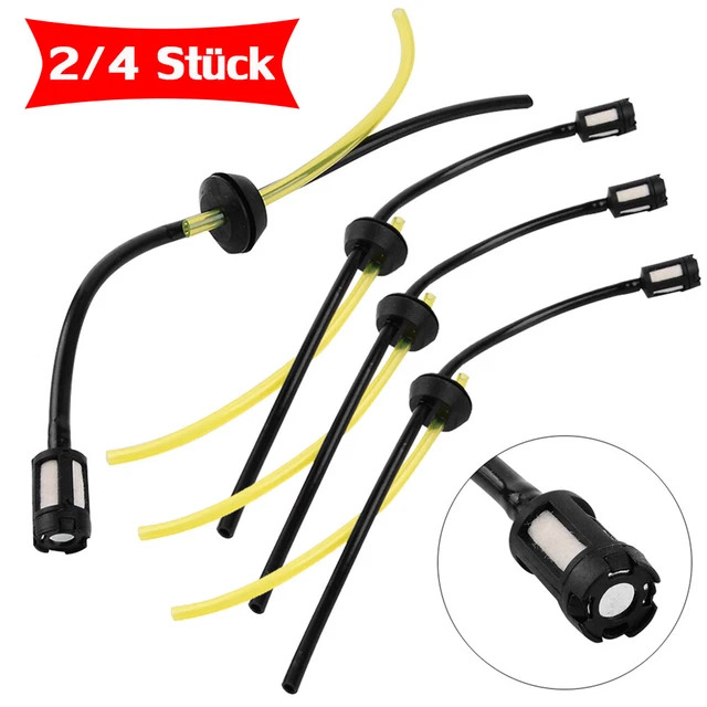 2/4 Stück Benzinschlauch Benzinfilter Dichtung Set für Motorsense Heckenschere
