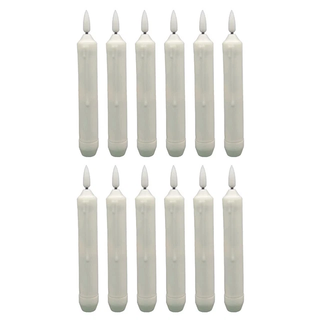 12 Pezzi Appese Luce Tremolante Candele LED Sospese Con Telecomando A Bacchetta Magica - 12 Pezzi, Luce Tremolante Calda - Per Feste E Matrimoni Candele Coniche Tremolanti - Foto 13