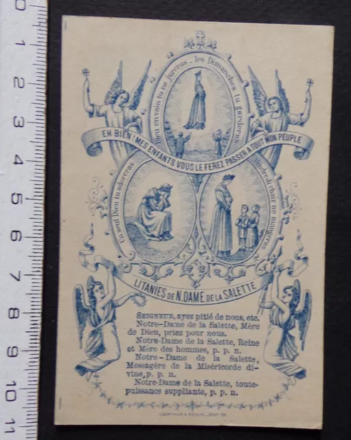 feuillet litanies de N. D. de la Salette