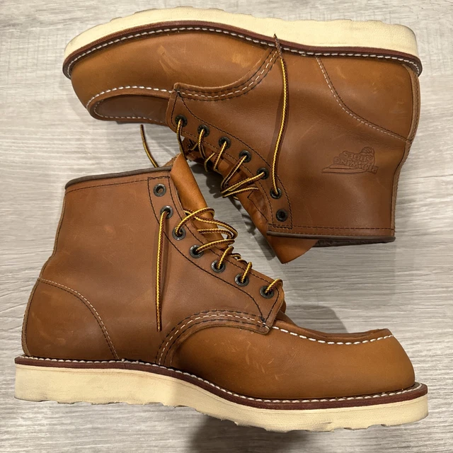 RED WING HERITAGE Classic 6" MocToe Work Boot 10875 Made in USA Oro