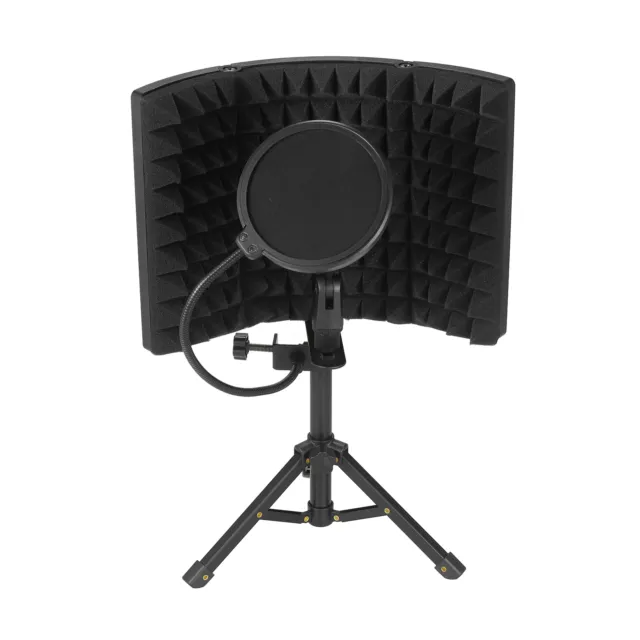 Microphone Isolation Screen with High-Density Absorbing Sponge 3-Panel Foldable