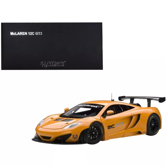 Autoart 1/18 Diecast Model Car Mclaren 12C GT3 Presentation Car Metallic Orange