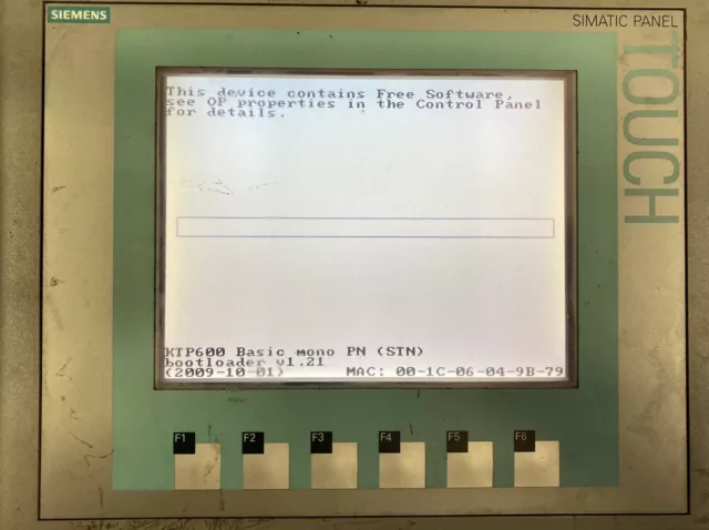 HMI SIEMENS KTP600 Basic Mono Pn SIMATIC TOUCH SCREEN Pannello Di Controllo