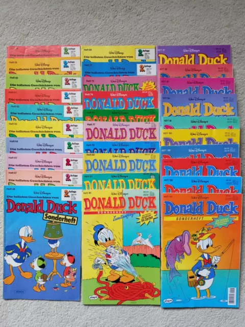 30 Stück Die tollsten Geschichten von Donald Duck SONDERHEFT Comic Hefte 2. Aufl