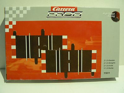 Orig. Carrera 2 Pezzo Carrera Profi 71511 1/3 Dritto Straights Nuovo Conf 