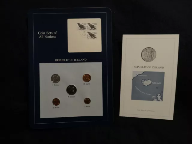 Franklin Mint:  Republic of Iceland Coin Sets of All Nations 1981 w/ Info Card