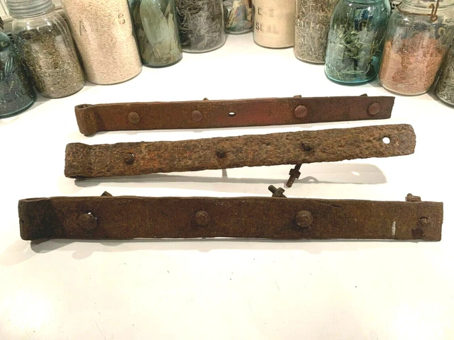 Primitive Barn Door Hardware Straps Antique Hand Forged 1800 Hudson Valley Farm