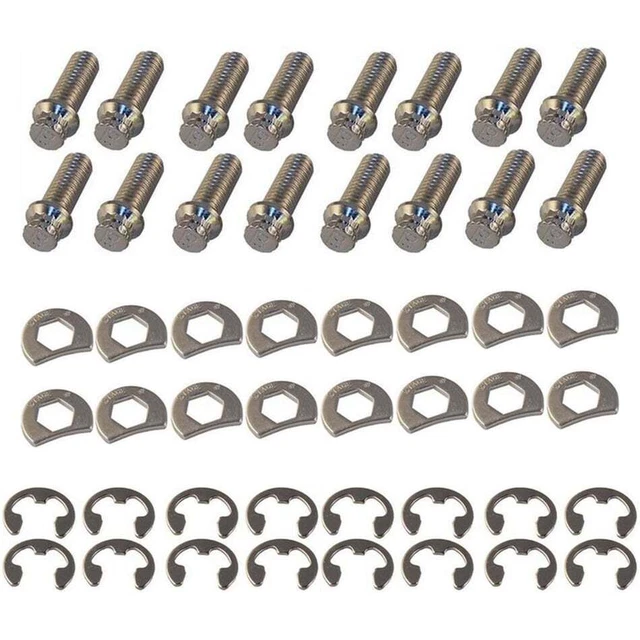 STAGE 8 8953 Locking Header Bolts 3/816 x 1 in Stainless Hex Head
