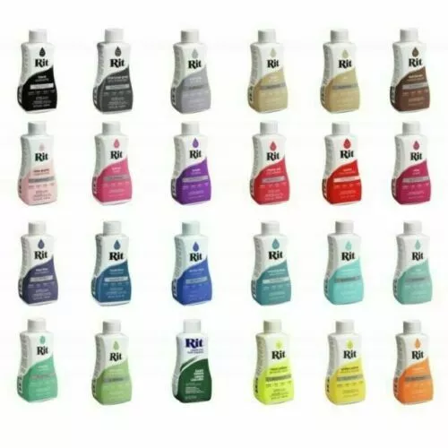 NEW RIT Permanent Dye for Fabric in RARE Colors Liquid & Powder ALL COLORS