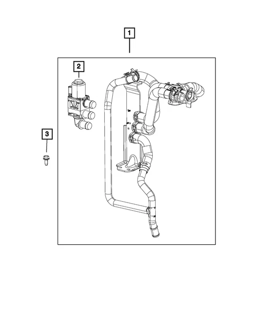 Genuine Mopar Coolant 2 Way Valve 68237835AB