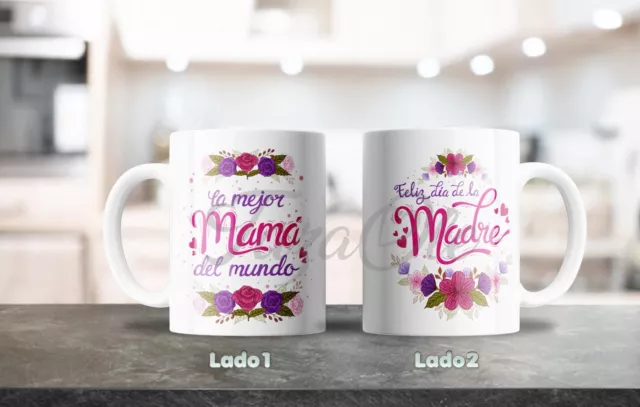 Taza La Mejor Mama del Mundo Dia de la Madre elige Cerámica Plástico O Cristal