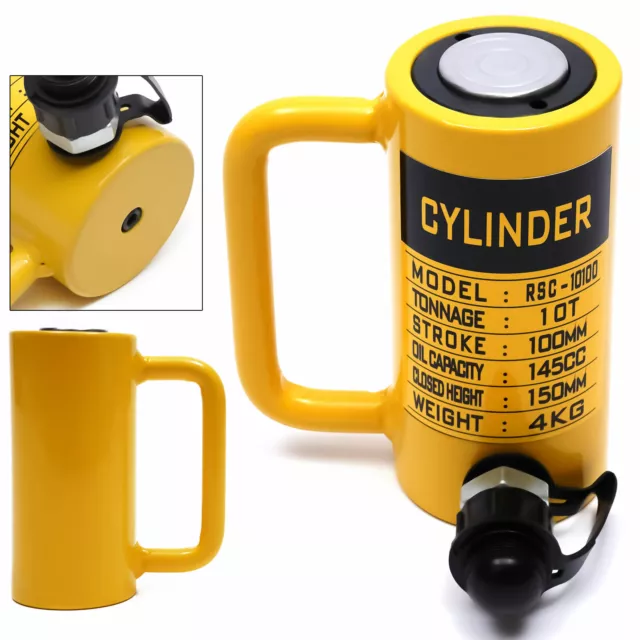 Hydraulic Short Jack Chromium Plated 10 Ton Car Lifting Repair Tool 100mm Stroke