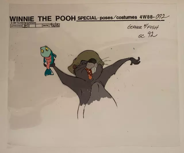 Disney's Winnie the Pooh - Animation Art Original Production Cel - Gopher Pose