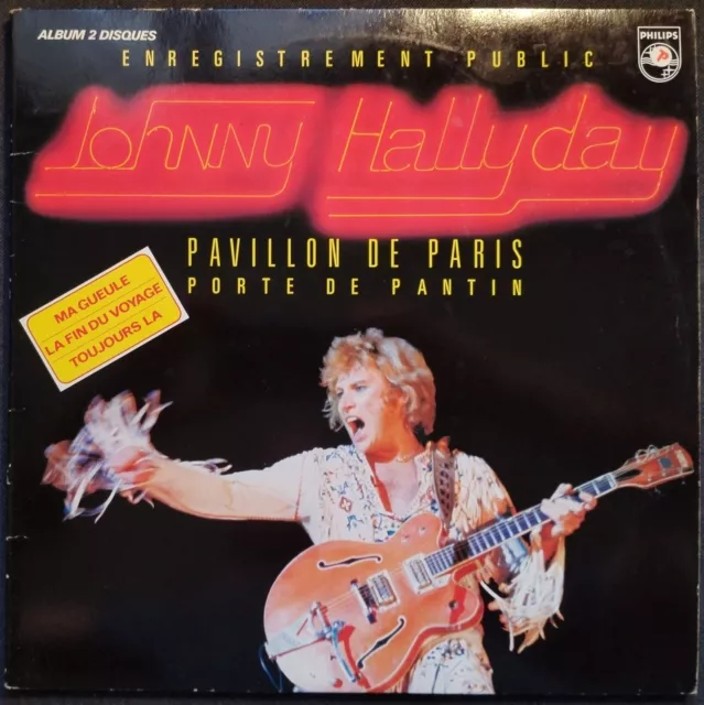 Johnny Hallyday Pavillon de Paris 2 LP Philips 1975 vinyle 33 tours