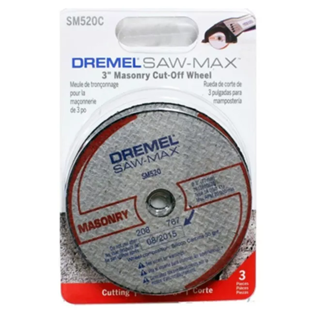 Rueda de corte de mampostería Dremel Saw-Max 3 piezas DSM520C