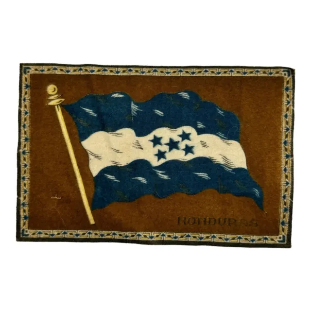 Antique Honduras Flag Tobacco Felt 8”x5.5”