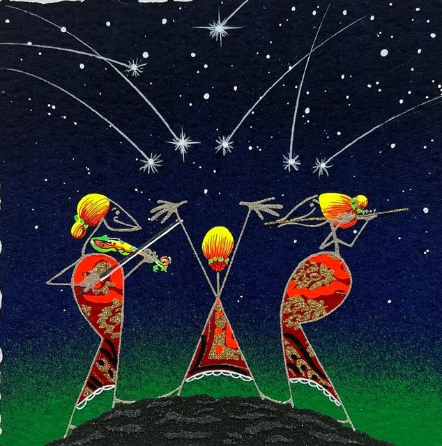 Night St.Martin Lorenzo, Meloniski For Villacidro 33x33 Serigraph Gift Idea Pop