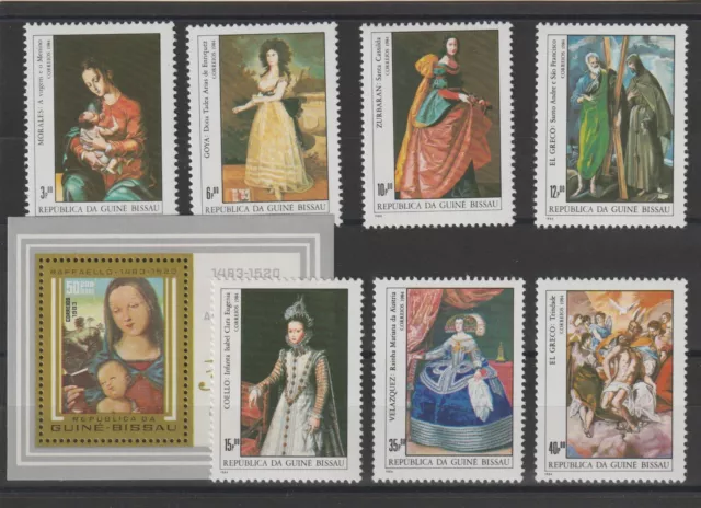 1984 Guine' Bissau  Quadri  Espana '84  7 Val. + Bf  Mnh Mf120048