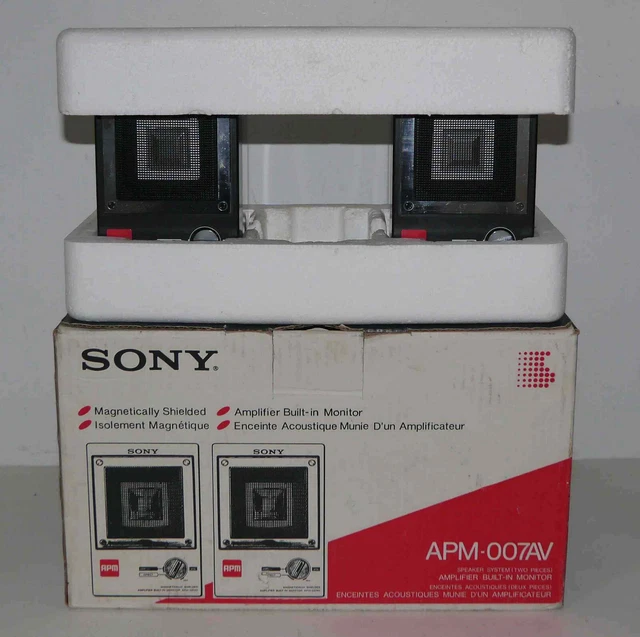 PAIRE D'ENCEINTES AMPLIFIÉES vintage Sony APM-007AV EUR 119,99 PAIRE D'ENCEINTES AMPLIFIÉES vintage Sony APM-007AV EUR 119,99