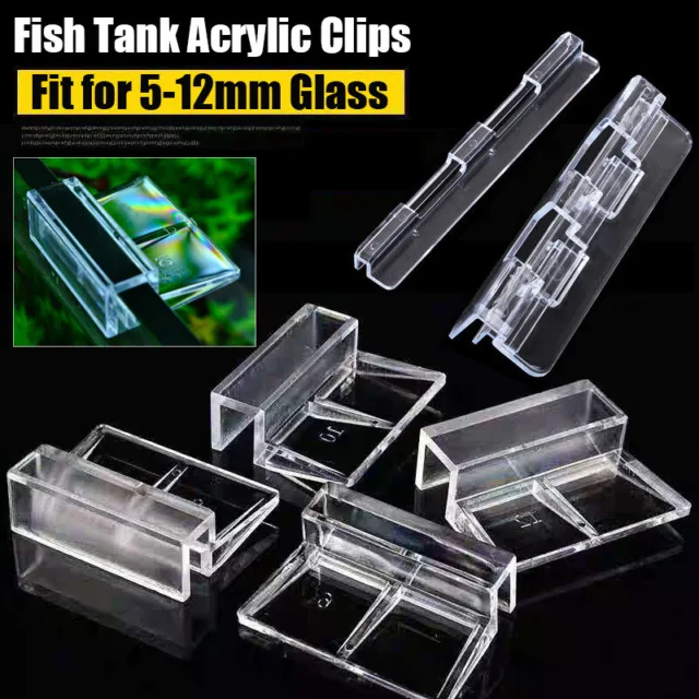 Aquarium Fish Tank Acrylic Clips Fish Aquatic Pet Parts Cover Support Holders
