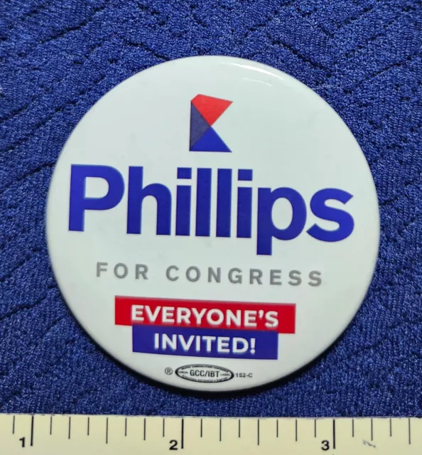 '24 Pres Hopeful Dean Phillips Minnesota Congress Jewish Political Pin Button 4