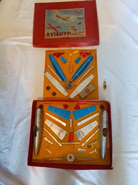 Coffret Avions Anciens Solido - Jouets En Tôle Démontables - Vintage